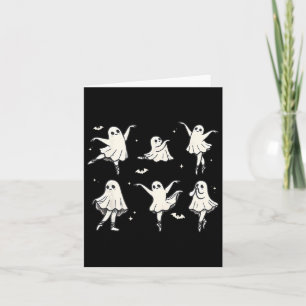 Llet Ghost Llet Dancer Spooky Dance Kids Halloween Card