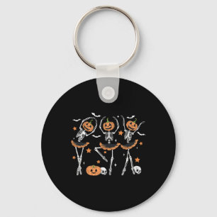 Llet Pumpkin Skeleton Scary Halloween Men Women Bo Keychain