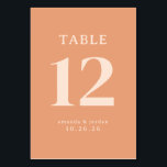 ___LLMGEN___ 13 TABLE NUMBER<br><div class="desc">This elegant table card design features a minimalist and modern aesthetic, perfect for a sophisticated wedding celebration. The soft peach background creates a warm and inviting atmosphere, complemented by clean, simple typography that exudes understated elegance. Ideal for marking your special day's seating arrangements, this design offers a touch of timeless...</div>