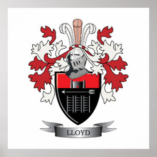 Lloyd Family Crest Coat of Arms Poster