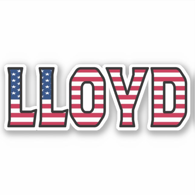Lloyd Name Prénom USA Sticker Stickerset (Devant)