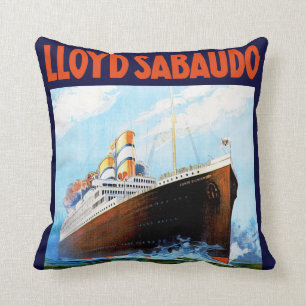 Lloyd Sabaudo ~ Conte Biancamano Throw Pillow