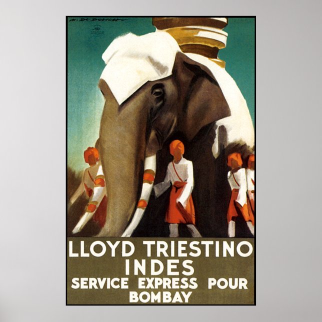Lloyd Triestinao Line to Bombay Poster (Front)