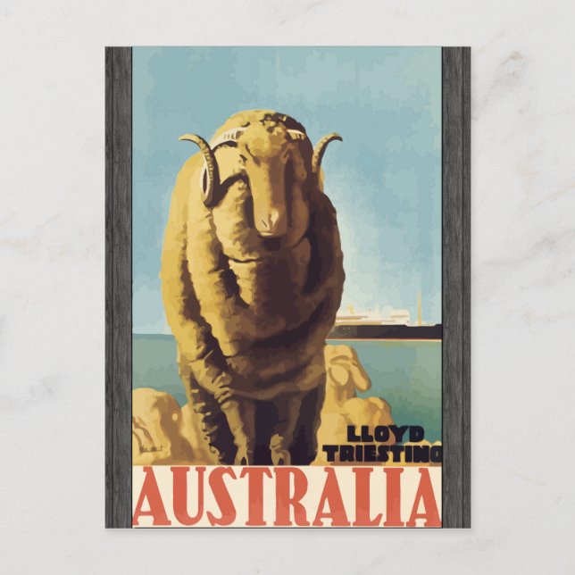 Lloyd Triesting Australia, Vintage Postcard (Front)