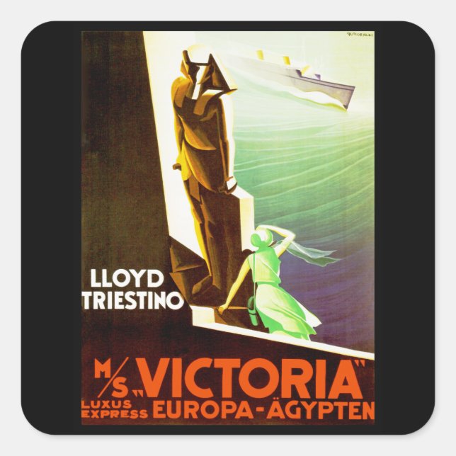 Lloyd Triestino ms Victoria Square Sticker (Front)