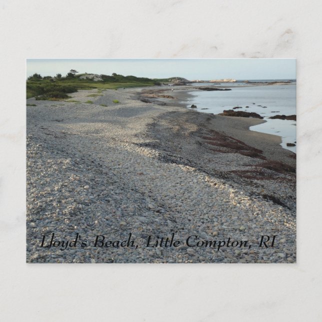 Lloyd's Beach, Little Compton, RI Postcard (Front)