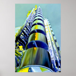 Lloyd's Building London Art Poster