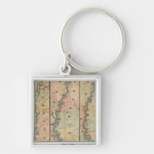 Lloyd's map of the Lower Mississippi River Keychain