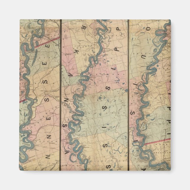 Lloyd's map of the Lower Mississippi River Magnet (Front)