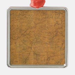 Lloyd's official map of the state of Tennessee Metal Ornament