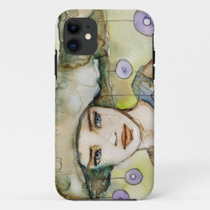 llustration of a beautiful, delicate girl iPhone 11 case