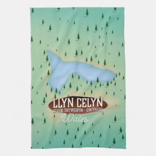 Llyn Celyn River Tryweryn in Gwynedd, Wales Kitchen Towel