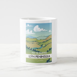 Llŷn Peninsula Wales vacation poster. Large Coffee Mug