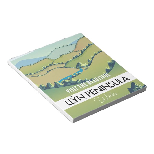 Llŷn Peninsula Wales vacation poster. Notepad (Angled)
