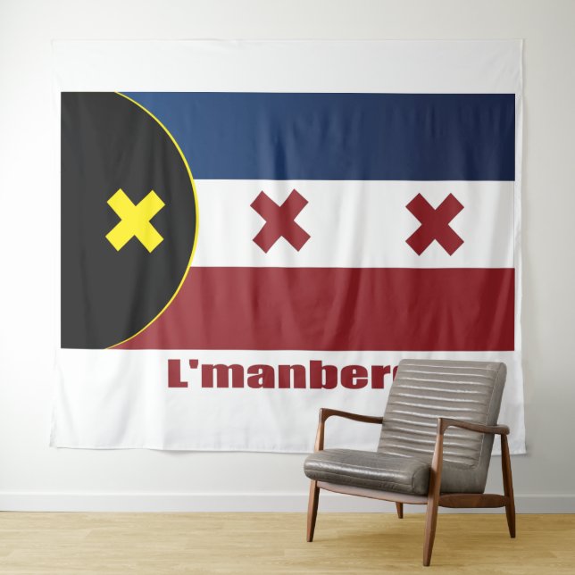 Lmanburg Flag Dream SMP Team Tapestry (In Situ (Horizontal))