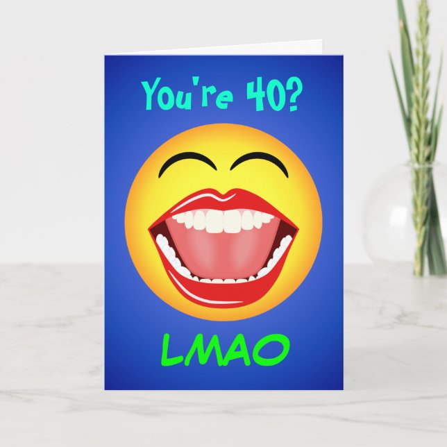 LMAO Customizable Age Birthday Card (Front)