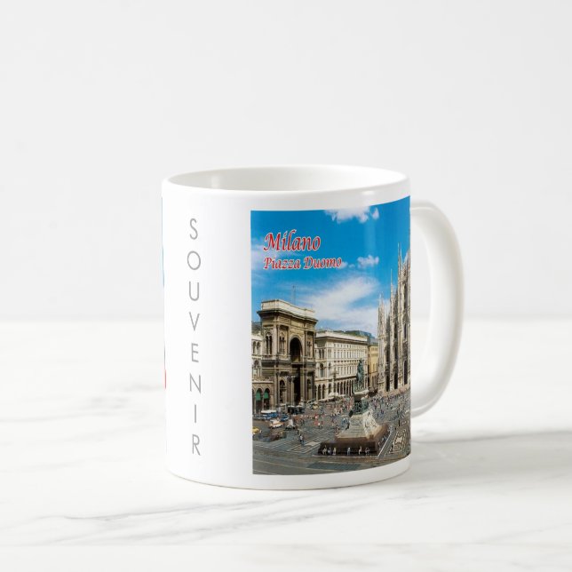 LMD011 MILAN, Piazza del Duomo Cathedral, Coffee Mug (Front Right)