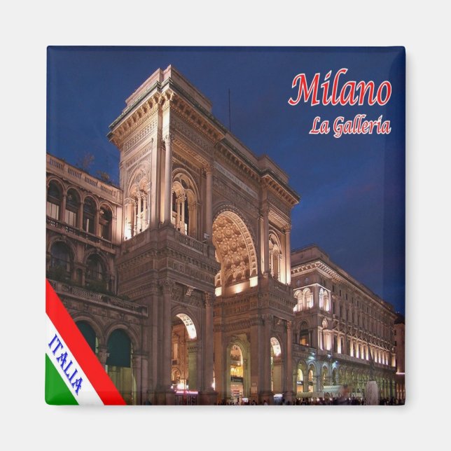 LMD015 MILAN - Galleria Vittorio Emanuele - Fridge Magnet (Front)