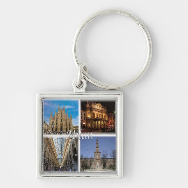 LMD117 MILAN mosaic, Lombardy, Italy, Keychain (Front)