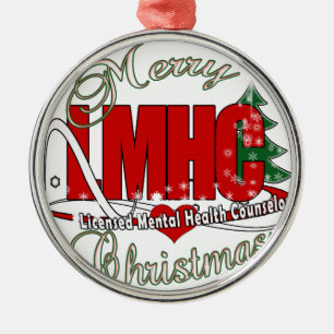 LMHC CHRISTMAS Licensed Mental Health Counsellor Metal Ornament