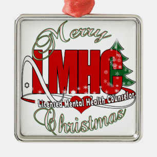 LMHC CHRISTMAS Licensed Mental Health Counsellor Metal Ornament