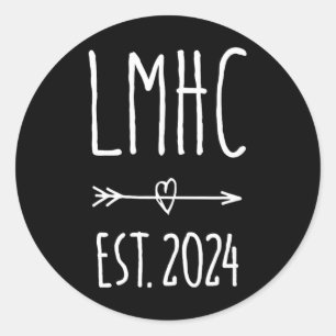 Lmhc Licensed Mental Health Counsellor Graduation Classic Round Sticker