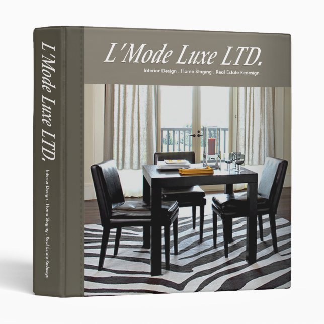 L'Mode Luxe Home Stager Interior Designer Binder (Front/Spine)