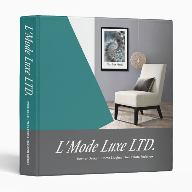 L'Mode Luxe Home Stager Interior Designer Binder (Front/Spine)