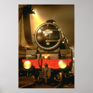 LMS Jubilee Alberta is dwarfed by a coaling tower Poster