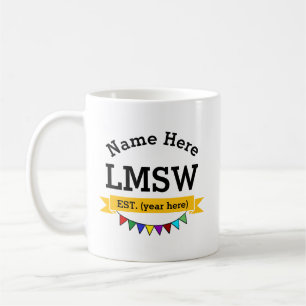 LMSW Licensed Master Social Worker Personalized Coffee Mug