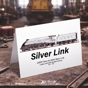 LNER Class A4 2509 Silver Link Steam Locomotive  Thank You Card