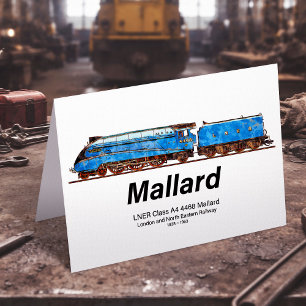 LNER Class A4 4468 Mallard - Fastest Steam Loco Thank You Card