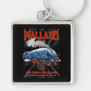 LNER Class A4 Mallard locomotive Union Jack flag Keychain