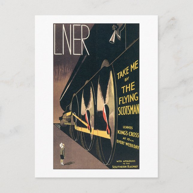 LNER Take Me by the Flying Scotsman Postcard (Front)