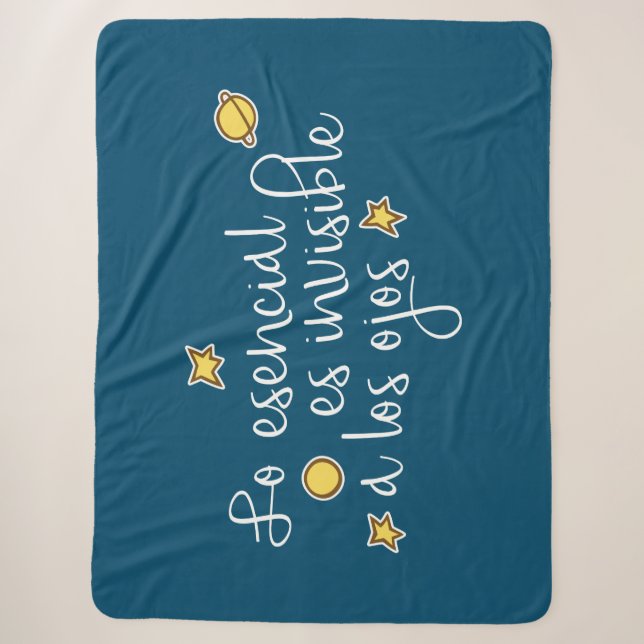 Lo esencial es invisible a los ojos  sherpa blanket (Front)