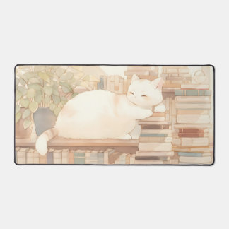 Lo-Fi Cozy Kitty Desktop Mat Mousepad