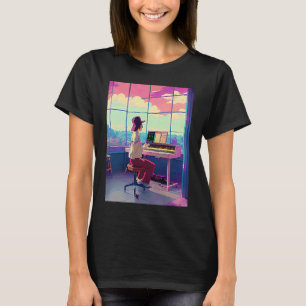 Lo fi hip hop chillhop chill beats lofi aesthetics T-Shirt
