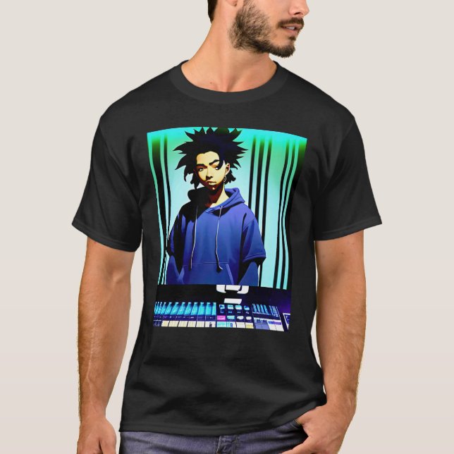 Lo fi hip hop chillhop chill beats lofi aesthetics T-Shirt (Front)