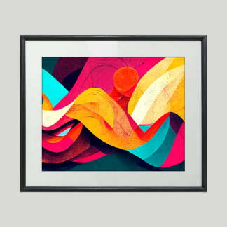 Lo - Lo Fi Colourful Abstract Art Poster