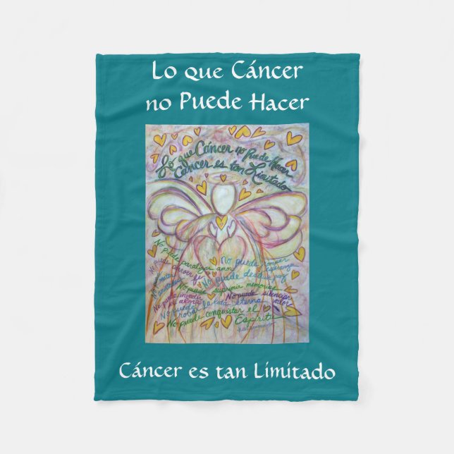 Lo que Cáncer no Puede Hacer Angel Chemo Blanket (Front)