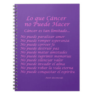 Lo que Cáncer No Puede Hacer Purple Notebook