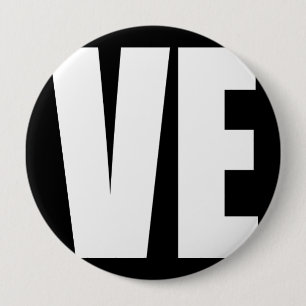 (LO)VE 4 INCH ROUND BUTTON