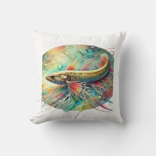 Loach in Light 290824AREF121 - Watercolor Throw Pillow