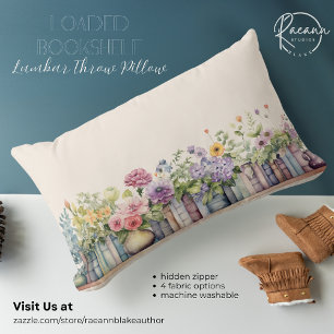 Loaded Bookshelf Lumbar Throw Pillow