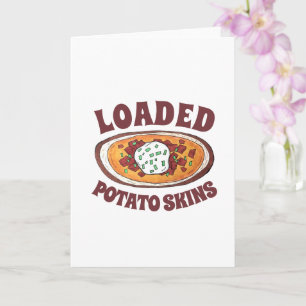 Loaded Potato Skins Snack Food Appetizer Bacon Card