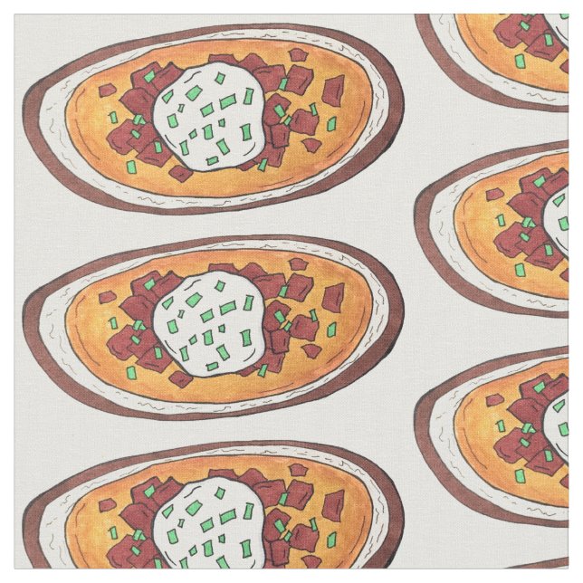 Loaded Potato Skins Snack Food Appetizer Bacon Fabric (Close Up)