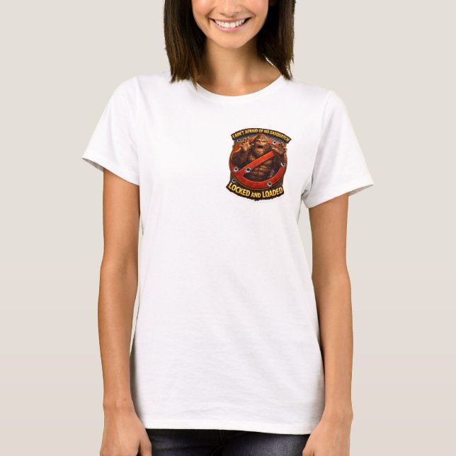 Loaded Sasquatch women's fitted crest T-shirt (Front)