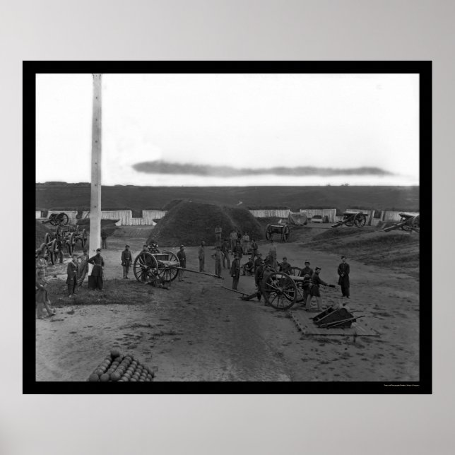 Loading a Cannon at Fort C. F. Smith 1865 Poster (Front)