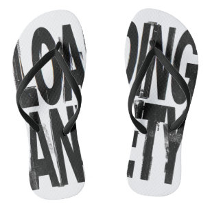 LOADING ANXIETY   Glitch Brutalist Typography Desi Flip Flops