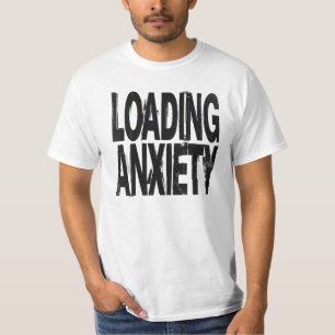 LOADING ANXIETY   Glitch Brutalist Typography Desi T-Shirt